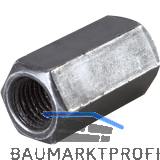 DIN6334 Kl.10 M 8x 24 blank Sechskant-Langmutter 3 d