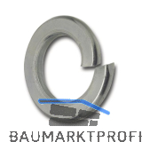 DIN127B M27 verzinkt Federring mit glatten Enden