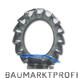 DIN6798A M 6 blank F�cherscheibe aussengezahnt