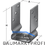 Pfostenlasche U-Form 81 mm feuerverzinkt