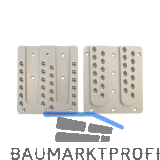 PITZL Doppel HVP 160x180x12 mm Aluminium eloxiert