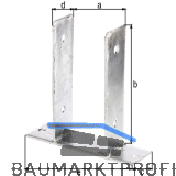 Pfostentr�ger C-Form 91X50X210 feuerverzinkt