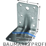 SIMPSON Winkelverbinder ABR 70x70x55mm mit Rippe feuerverzinkt