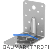 GH Winkelverbinder 65/ 90S mit Steg / 90x65x90x2,5 - Edelstahl A4