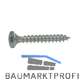 SECOTEC Spanplattenschraube Torx Senkkopf 3,0X25 verzinkt-blau VG, KP-200