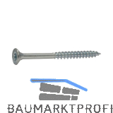 SECOTEC Spanplattenschraube Torx Senkkopf 6.0x 70 verzinkt-blau TG, KP-100