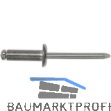 Blindniete Gro�flachkopf 4.0x10 Kopf 12 mm Aluminium mit Stahldorn