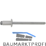 ISO15977 Blindniete Flachrundkopf 4.0x10 Aluminium mit Stahldorn RAL9010 wei�