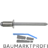 ISO15984 Blindniete Senkkopf 4.8x18 Edelstahl mit Edelstahldorn