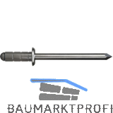 GESIPA Poly Grip Mehrbereichsniete Flachrundkopf 4.0x13 Aluminium mit A2-Dorn
