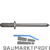 GESIPA Poly Grip Mehrbereichsniete Flachrundkopf 4.8x30 Aluminium mit A2-Dorn