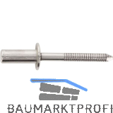 ISO16585 Dichtblindniete Flachrundkopf 3.2x 12 Edelstahl mit gerilltem Nietdorn