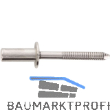 ISO16585 Dichtblindniete Flachrundkopf 6.4x 12 Edelstahl mit gerilltem Nietdorn