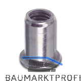 Feingewinde Blindnietmutter Flachkopf M10x1x21 Stahl verzinkt / SB-20