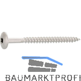 Trespo Fassadenschraube Linsenkopf 4,8x 60 Torx 20 Edelstahl A2