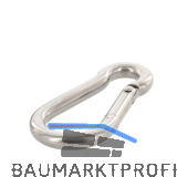 Feuerwehrkarabiner 4X40 Edelstahl A4