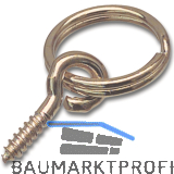 Bilderring mit Ringschraube Gr��e 4 �16 Innen Stahl vermessingt