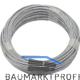 D�RNER + HELMER Ruck-Zuck Stahlseil 2mm, 6x7 + 1 FE verz. Ring 30m