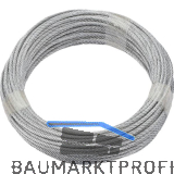 D�RNER + HELMER Ruck-Zuck Edelstahlseil 4mm, 7x7 Litzen, Ring 20m