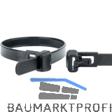 WKK Kabelbinder 7.6x370 schwarz Polyamid 6.6 - wiederl�sbar