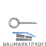 Ringschraube mit Holzgewinde 25x12mm Stahl verzinkt-blau