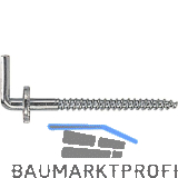 Gerader Schraubhaken f�r Holzgewinde 3.5x52 verzinkt-blau