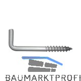 Schraubhaken mit Holzgewinde 4,8x50 Stahl verzinkt-blau