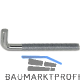 Schraubhaken mit metrischem Gewinde M 6x60 verzinkt-blau