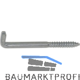 Schlitzschraubhaken mit Holzgewinde und Schlitz 5.8x 65 verzinkt-blau