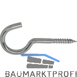 W�scheleinenhaken mit Holzgewinde 6.0x 80 verzinkt-blau