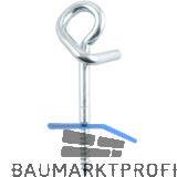 Schaukelhaken mit Holzgewinde 10x130 verzinkt-blau - T�V-gepr�ft