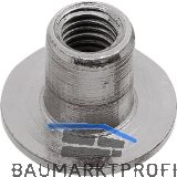 H�lsenmutter Flachkopf M10x18 Stahl vernickelt