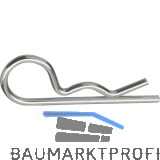 Federstecker einfach 3x 60 Federstahl verzinkt ~DIN11024