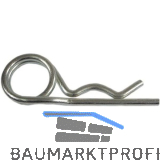 Federstecker doppelt 3x 62 Federstahl verzinkt