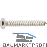 DIN7982C 6.3x 60 Torx30 Edelstahl A4 Senkkopf-Blechschraube ~ISO14586