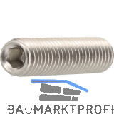 ISO4029/DIN916 21H M 4x 4 Edelstahl A4 Gewindestift mit Ringschneide und ISK