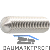 ISO4027 M 3x 6 Edelstahl A2 Gewindestift mit Spitze Innensechskant (DIN914)