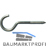 W�scheleinenhaken mit Holzgewinde 5.0x 80 Edelstahl A2