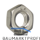 DIN936 M12 Edelstahl A2 flache Sechskantmutter