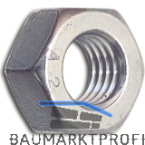 DIN934 M20 Edelstahl A2-70 Sechskantmutter, gleitmobeschichtet transparent