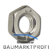 ISO4035 M 6 Edelstahl A2 flache Sechskantmutter (DIN439-2)