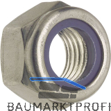 DIN985 M27 Edelstahl A4 Sicherungsmutter niedrige Form mit Polyamideinlage