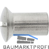 H�lsenmutter Linsensenkkopf M 8x 20 Edelstahl 1.4305 mit Schlitz