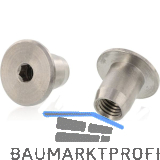 H�lsenmutter Flachkopf M 6x15 Edelstahl 1.4305