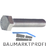DIN933 M12x 90 Edelstahl A4-70 Sechskantschraube ohne Schaft
