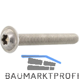 ISO7380-2 M10x 30 TX50 Edelstahl A2 Linsenschraube Innensechsrund, Vollgewinde