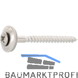 Spenglerschraube 4.5x 60 Pozidriv 2 Edelstahl A2 mit Dichtscheibe � 15mm vormont