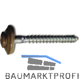 Spenglerschraube 4.5x 35 TX20 Edelstahl A2 Kopf beschichtet RAL8014 sepiabraun