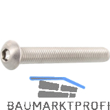 ISO7380-1 M 4x 40 Edelstahl A4-070 Linsenschraube mit Innensechskant