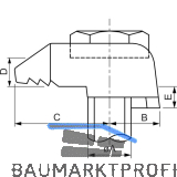 BEAM CLAMP BA3G20 Stahltr�gerklemme M20 Sphaeroguss feuerverzinkt mit Zulassung